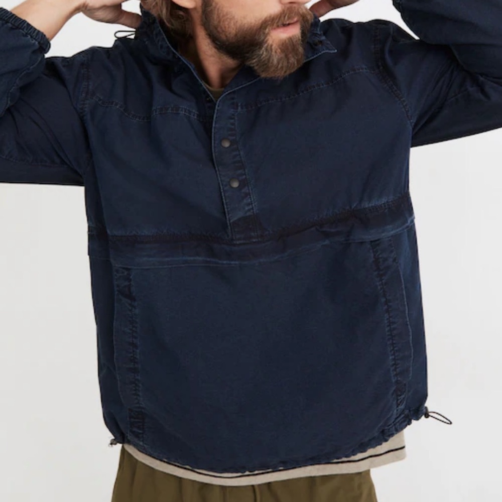 Madewell Navy Pullover Jacket size Medium - image 2